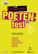 Plakat 33. Erlanger Poetenfest 2013